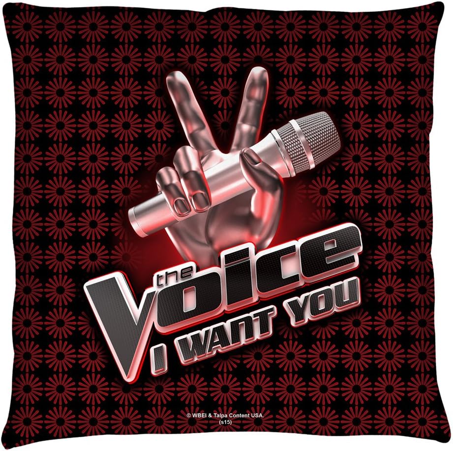Voice Logo Throw Pillow White 14X14