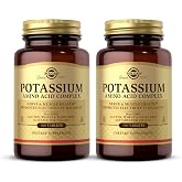 Solgar Potassium Amino Acid Complex - 100 Tablets, Pack of 2 - Promotes Electrolyte Balance - Non-GMO, Vegan, Gluten Free, Dairy Free, Kosher - 200 Total Servings