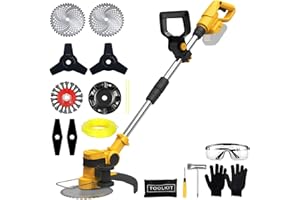 Brushless Cordless Weed Wacker for DeWalt 20V Max Battery (Tool Only), Electric Weed Eater with 5 Blades, Lightweight Battery