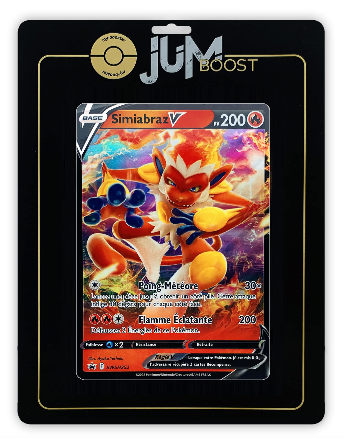 Simiabraz V (Infernape V) SWSH252 - JUMBO - Jumboost X Epée et Bouclier 9 - Stars Étincelantes - Giant Card