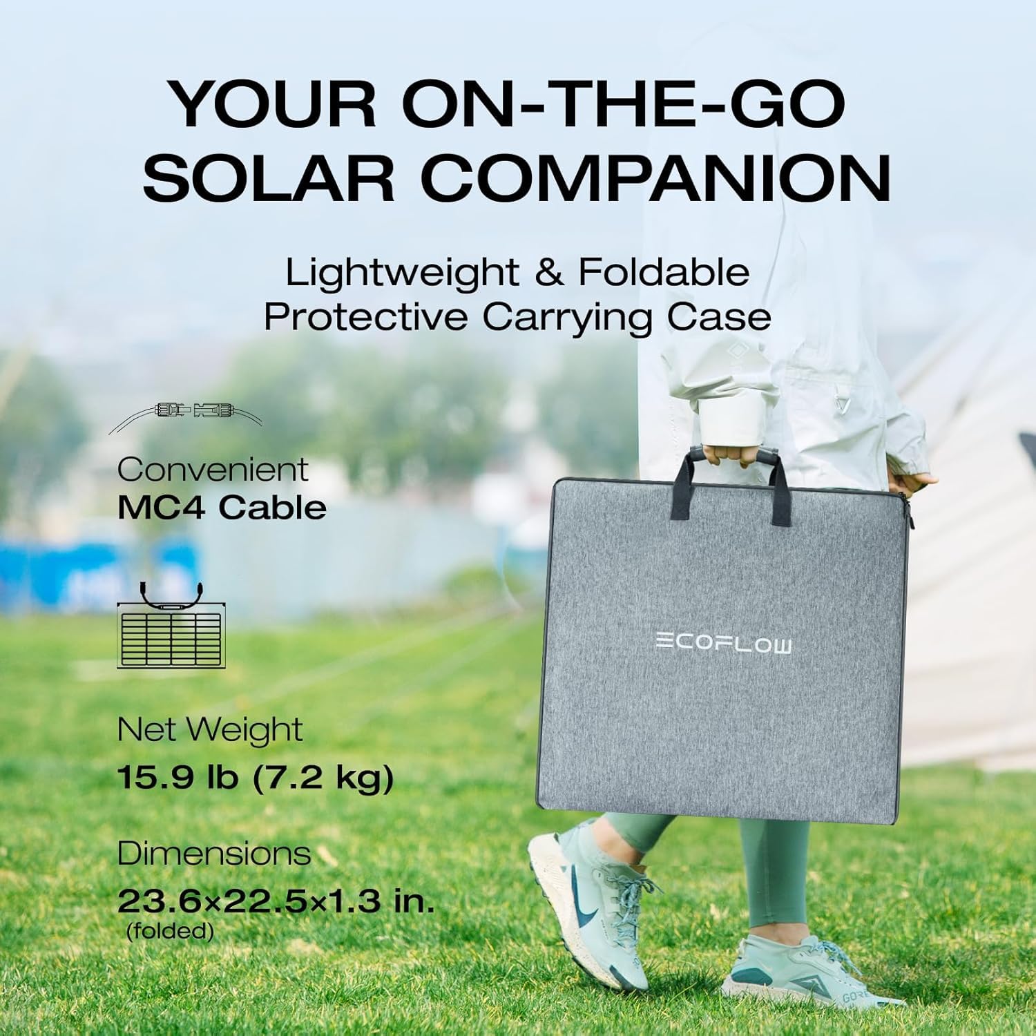 EF ECOFLOW Solar Generator DELTA 2 Max 2048Wh with 220W Solar Panel, LiFePO4 Battery Portable Power Station, Up to 3400W AC Output, AC + Solar Fast Dual Charging 0-100% in 1 Hr For Outdoor Camping RV