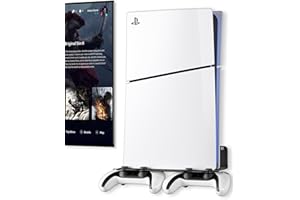 ANSHAWTIY PS5 Wall Mount Aluminum Alloy Compatible with All PS5 Generations Holds Two Controllers Unimpeded Heat Dissipation Ps5 Accessories Universal for Living Room and Bedroom