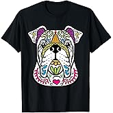 English Bulldog - Day Of The Dead Sugar Skull Dog Gift T-Shirt for Men Women Kids