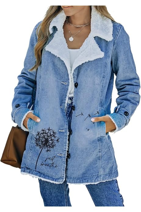PGI Traders Women's Flannel Lined Denim 