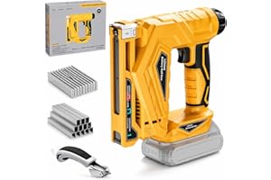 Cordless Staple Gun for Dee-walt 20V Battery(Tool Only), 2-in-1 T50 Staple Gun & 18Ga Nailer, Narrow Crown Stapler with 1000P