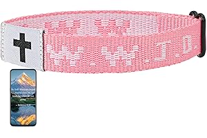 Pmormyy Daily Bible Verse WWJD Bracelet, Christian Jesus Wearable Adjustable Bracelet for Women Men, WWJD Bracelet Scan - What Would Jesus Do Bracelet