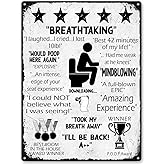 Amazing Experience Would Poop Here Again Bathroom Sign, Funny Vintage Toilet Reviews Metal Signs, Aluminum Rust Free 9" X 11", Pre-Drilled Holes, Weather Resistant