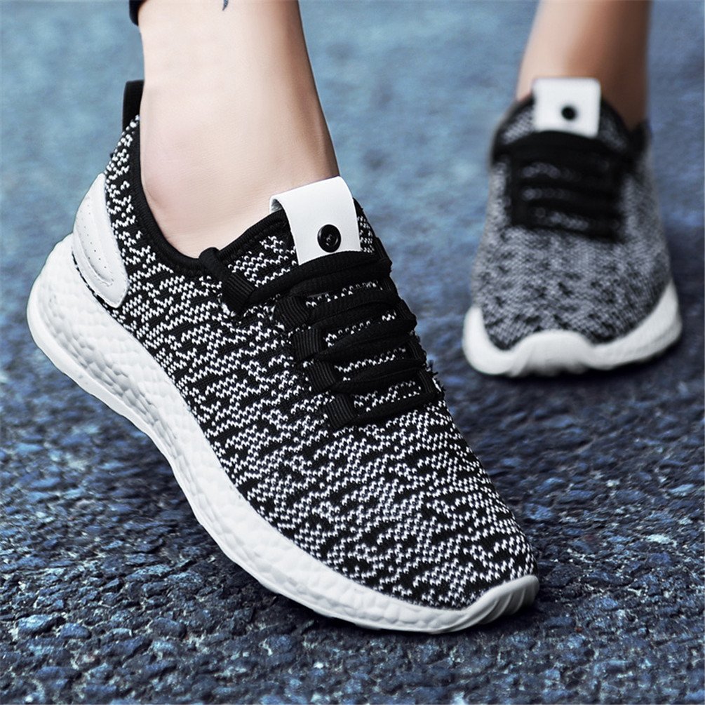 Sherry Love Women Sports Sneakers Running Shoes With Lightweight Breathable Comfortable and Soft Function-Black and White-41 EU