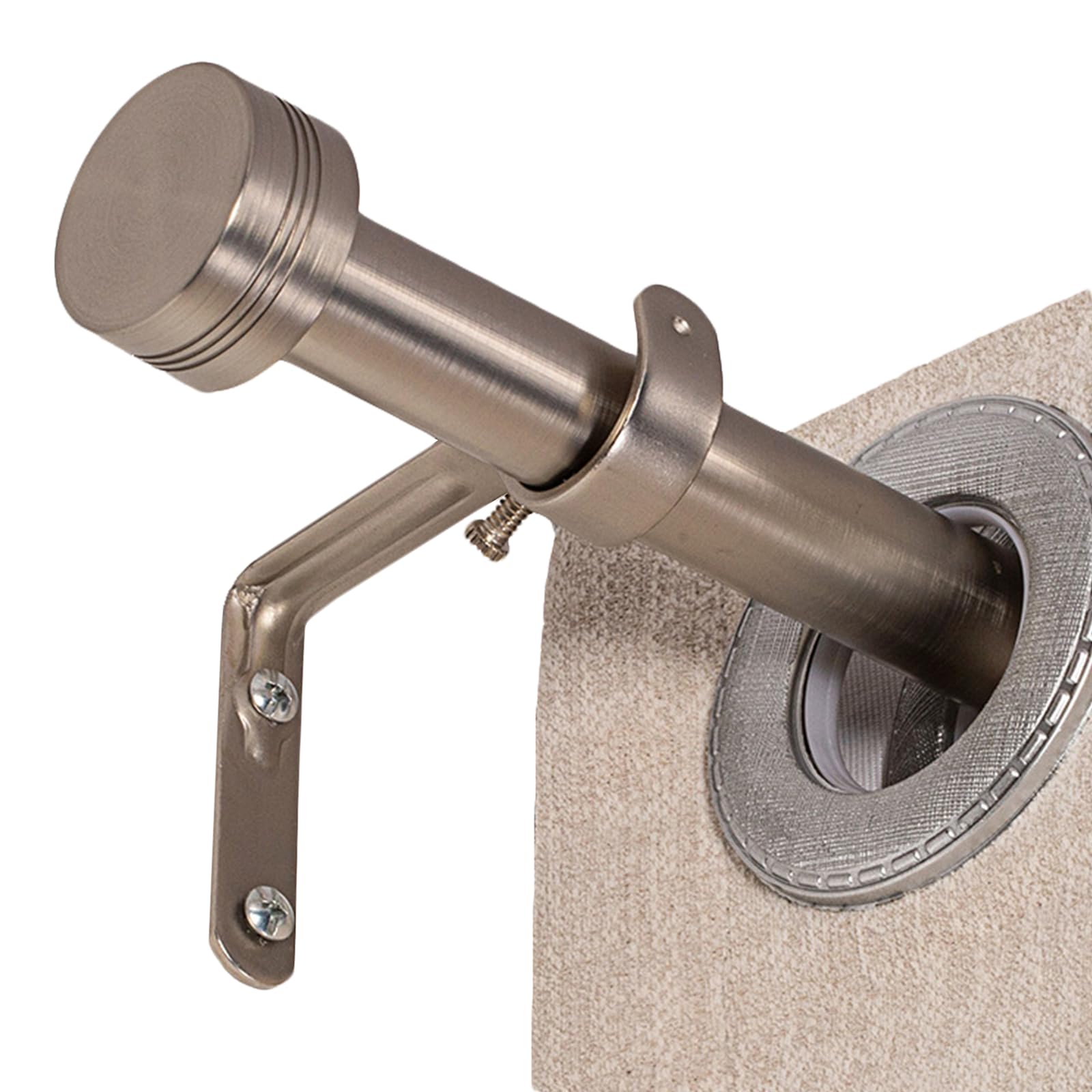 Photo 1 of WORLD RODS Brushed Nickel Curtain Rod for Windows 18 to 144 Inches, 1 Inch Adjustable Drapery Pole, Heavy Duty Outdoor/Indoor Modern Curtain Rods, Easy Installation(Satin Nickel 18"-144")