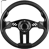 Golf Cart EZGO Steering Wheel, Fit EZGO TXT RXV, Club Car DS Precedent Tempo, Yamaha G2-G29 Most Golf Cart, Universal Golf Cart Steering Wheel, Ergonomic Design, PVC Material
