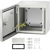 VEVOR NEMA Steel Enclosure, 8" x 8" x 6" NEMA 4X Steel Electrical Box, IP66 Waterproof &amp; Dustproof, Outdoor/Indoor Electrical Junction Box, with Mounting Plate