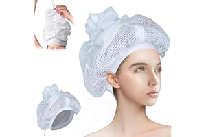 Hair Drying Bonnet with Net Plopping Cap for Drying Curly Hair(2PCS per Set), Satin Diffuser Cap for Curly Hair,Plopping Cap 