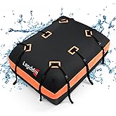 CYDDUP Roof Bag, Waterproof Soft Car Top Carrier Without Rack, 21 Cubic Feet Cargo Carrier for Top of All Vehicles with/Without Rack, Includes Anti-Slip Mat, 6 Door Hooks, Luggage Lock, Storage Bag
