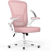 naspaluro Office Chair Ergonomic Desk Chair 90° Flip-Up Armrest Pink