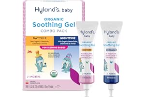 Hyland's Baby Organic Day and Night Soothing Gel Combo Pack, Cooling Gel for Oral Discomfort, Easy-to-Apply, Ages 2 Months and Up, 1.06 Ounce (2 Tubes of 0.53 oz.)