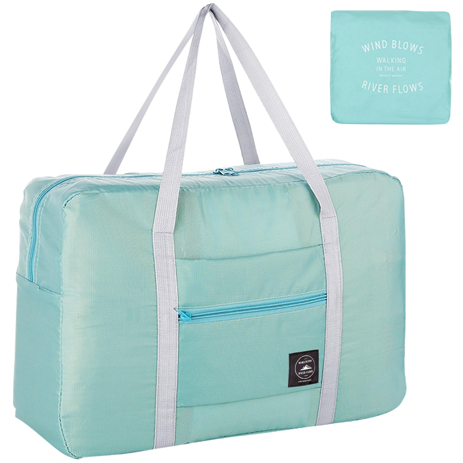 INVODA Foldable Travel Duffel Bag Holdall Bag Luggage for Sports Gym Water Resistant Nylon 32 Liter(Green) โ image 1