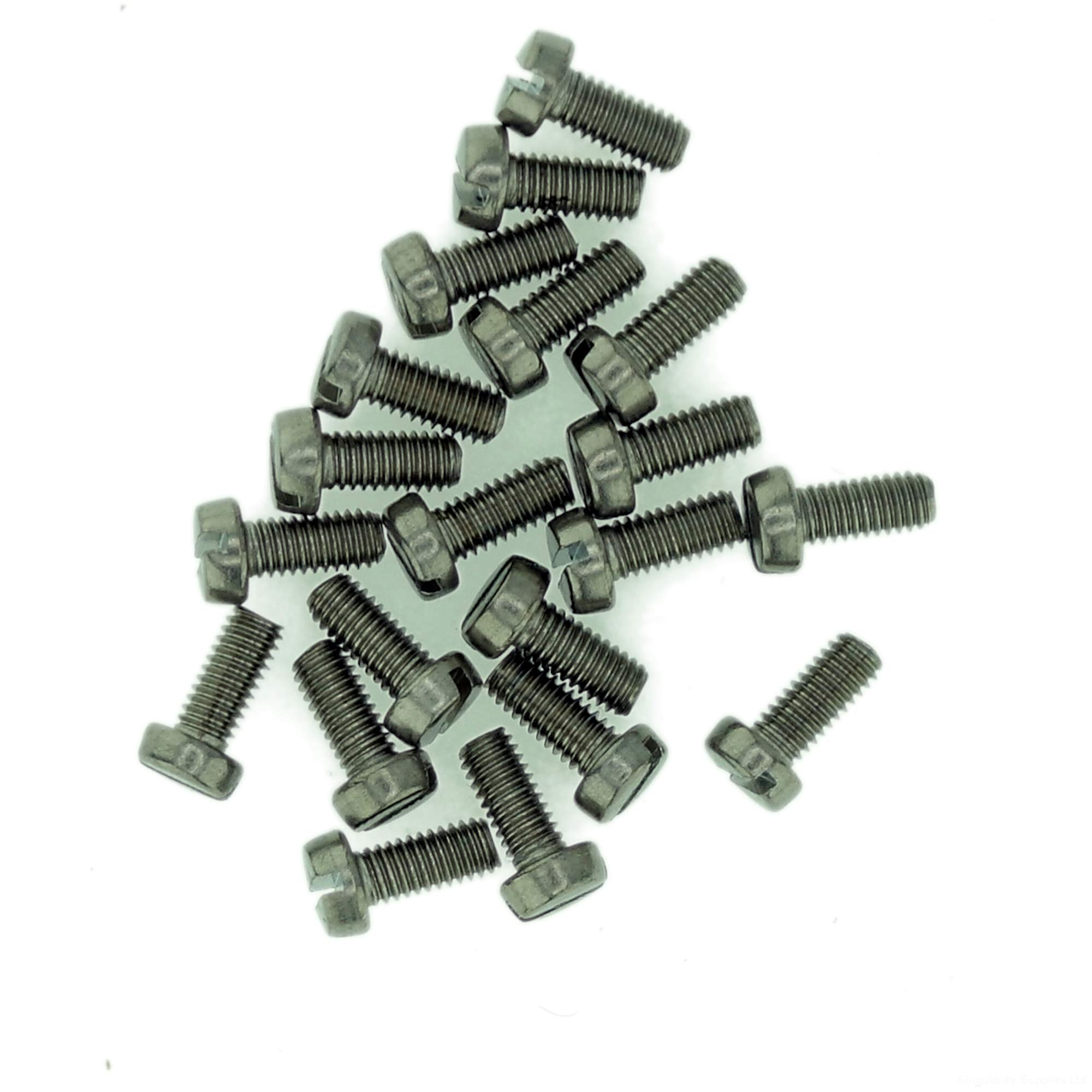 M1.4 (1.4mm x 5mm) Slot Cheese Machine Screw (Bolt) - Stainless Steel (A2) (Pack of 20)