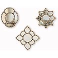 Small Gold Accent Wall Mirror set of 3 - Decorative Vintage mirrors of 6" for wall, Peruvian Mirrors Vanity with gold leaf 'Cuzco Radiance'