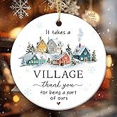 Thank You Gifts for Women 2025 - It Takes A Village Ornament 2025, Appreciation Gifts for Coworkers, Man, Friends, Bestie, Sister, Neighbor, Happy Retirement Gift for Woman