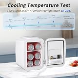 YASHE Mini Fridge 4L Portable Cooler Warmer AC DC Quiet Desk Skincare White view 4