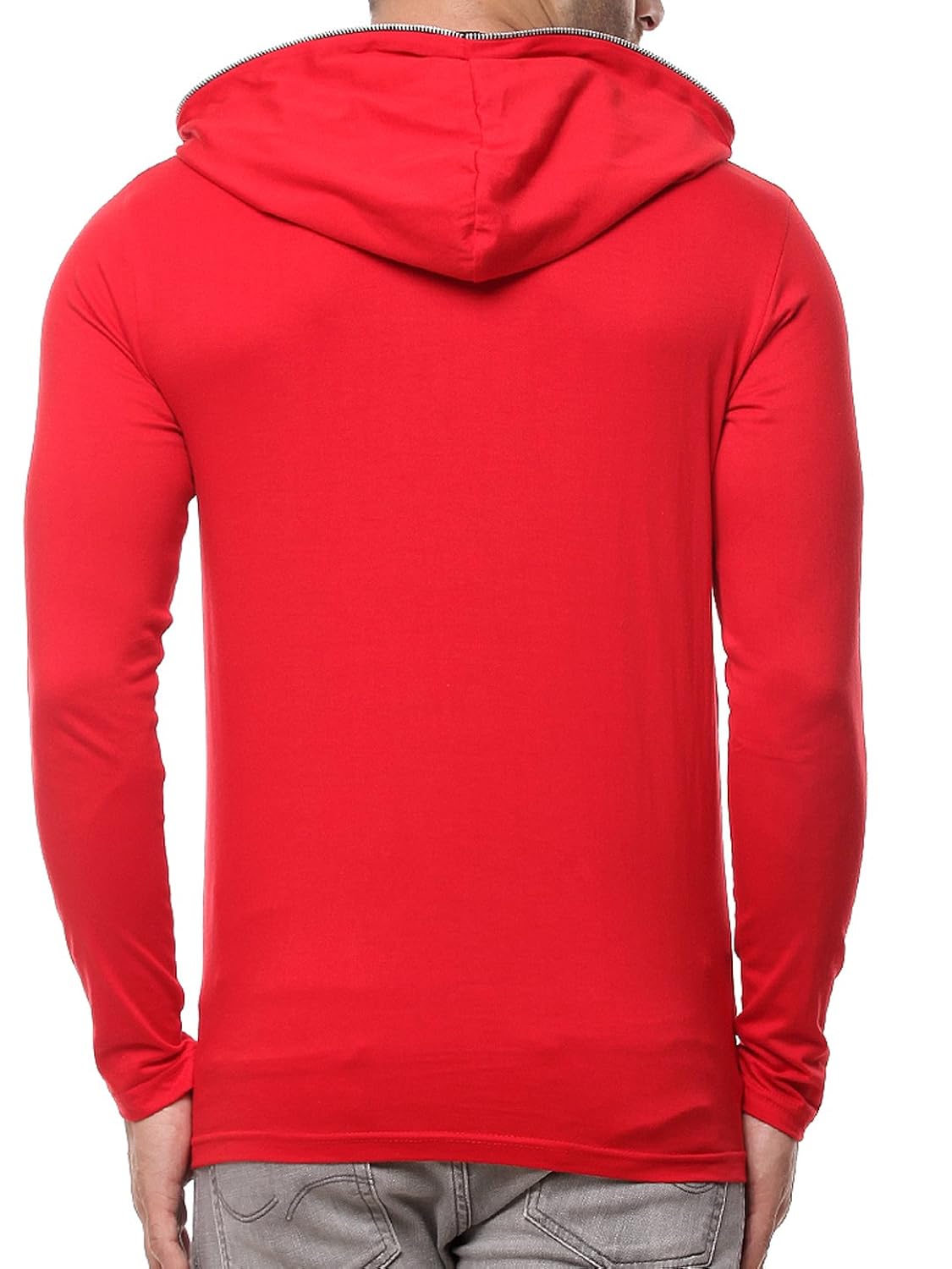 gritstones red/black full sleeve hooded t shirt gsfshdzip1291rdblk