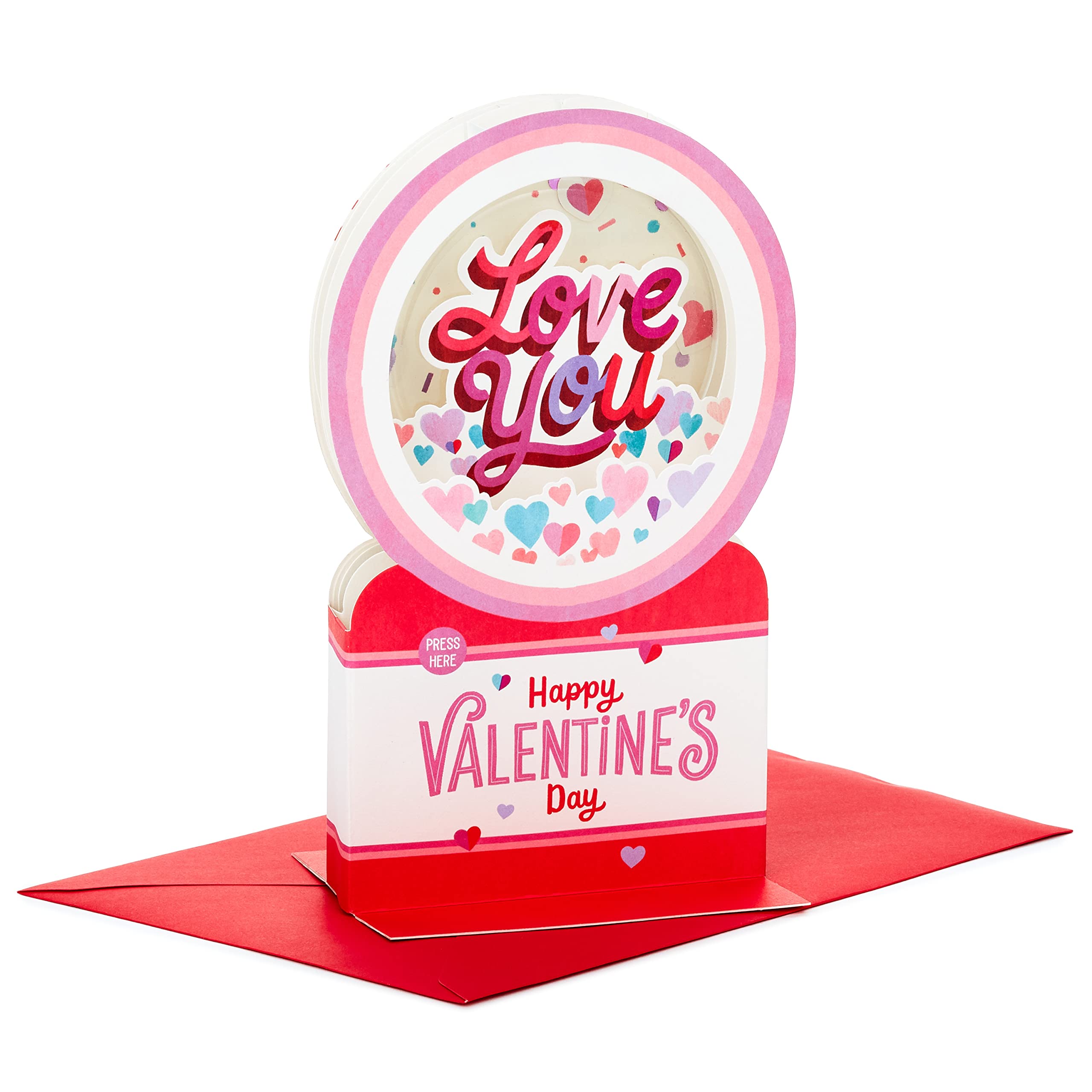 Hallmark Pop Up Valentine's Day Card - Paper Wonder Musical Love You Snow Love You Globe Design 25565243