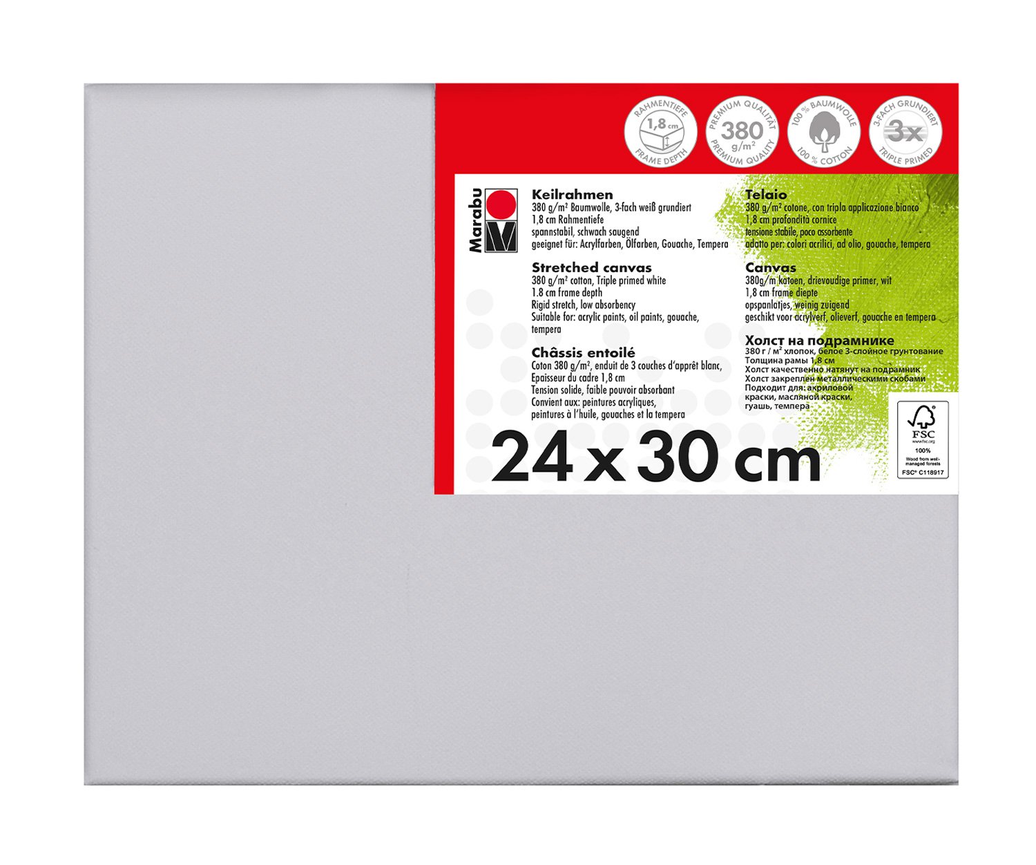 Marabu 1616000000240 Stretcher Frame 24 x 30 x 8 cm