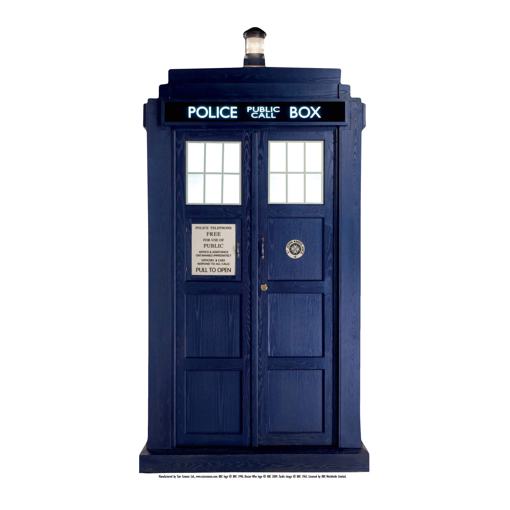 STAR CUTOUTS SC915 Doctor Who TARDIS Mini Cardboard Cutout – Iconic Police Box Display, Essential Whovian Collector Décor