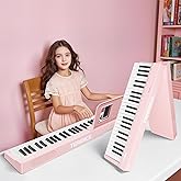 Portable Piano Keyboard Foldable: Portable Keyboard Piano 88 keys Semi-Weighted keyboard with MIDI Bluetooth TERENCE Electric Folding Piano Kit for Adult