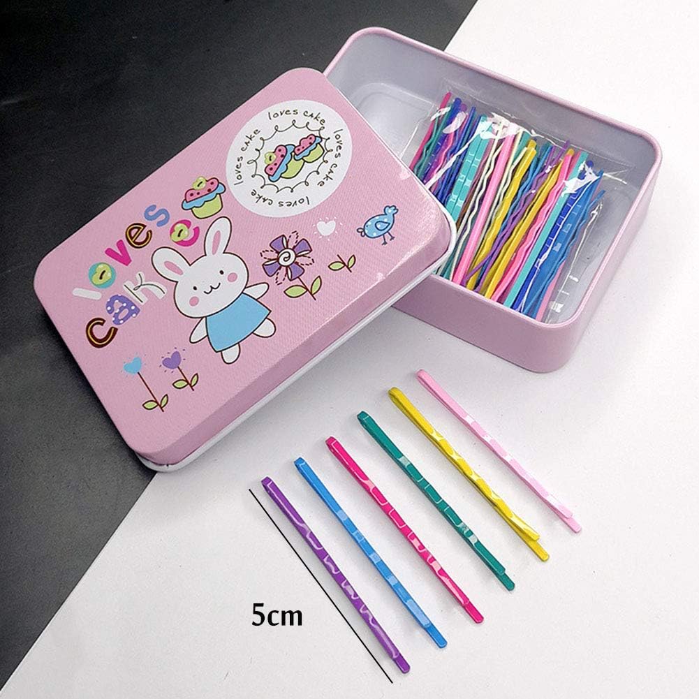 YUIP 150 Pieces Hair Clips Metal Hair Pins with Portable Box Black / Color Mini Hair Clips for Hair Styling Decoration - Image 4