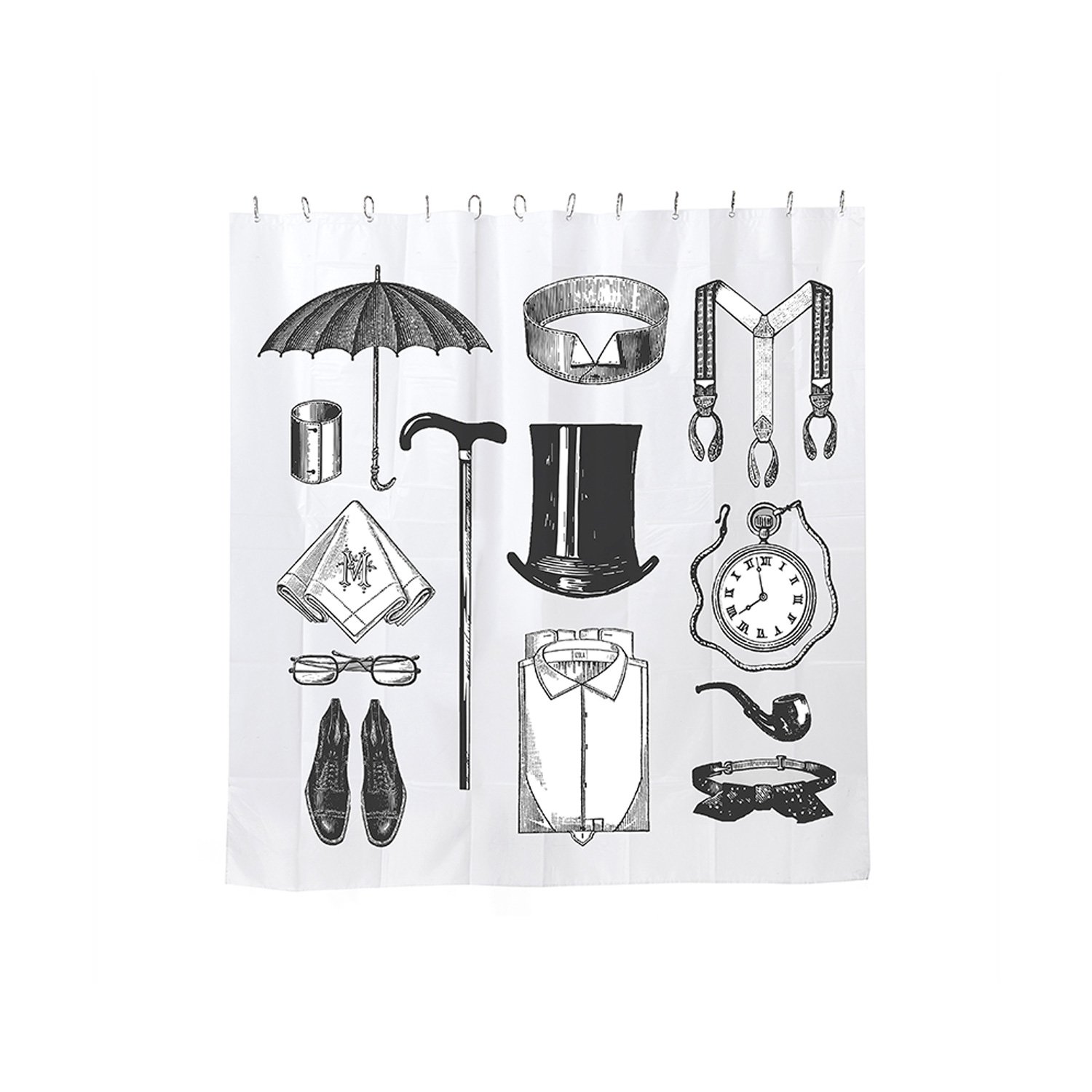 Izola Peva Water And Mold Resistant Shower Curtain Gentleman
