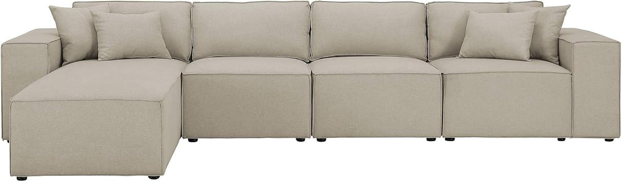 Amazon Com Benjara 6 Piece Sectional Sofa Set With Reversible