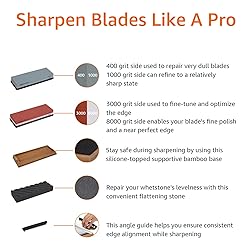 Amazon Basics Whetstone Knife Sharpening Wet Stone