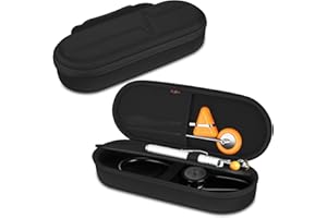 SKYREH Stethoscope Case for 3M Littmann Classic III, Lightweight II S.E, Cardiology IV Diagnostic, MDF Acoustica Stethoscopes - Travel Hard Carrying Bag for Doctor & Nurse Accessories (Black)