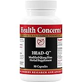Health Concerns Head-Q – Herbal Supplement for Tension & Sinus Headache Support – Qiang Huo Chinese Herbal Formula with Magnolia, Chaste Tree, Turmeric – Circulation Support – 90 Capsules