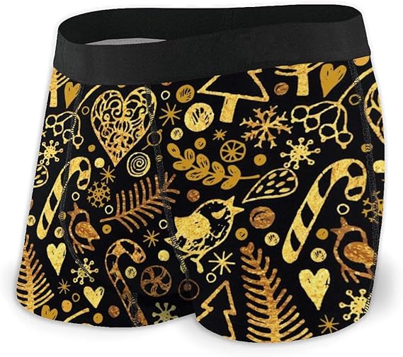 Amazon Co Jp ボクサーパンツ メンズ 下着 金色 クリスマスツリー 男性用 パンツ ブリーフ 四角 ボクサーブリーフ インナー 通気性 デザイン セクシー 魅力的 前閉じ プリント プレゼント吸水速乾 Bolaco 服 ファッション小物