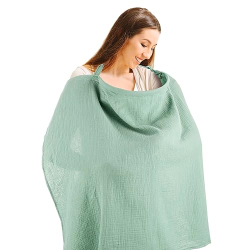 Cotton Muslin Nursing Cover Up For Breastfeeding, Big Size