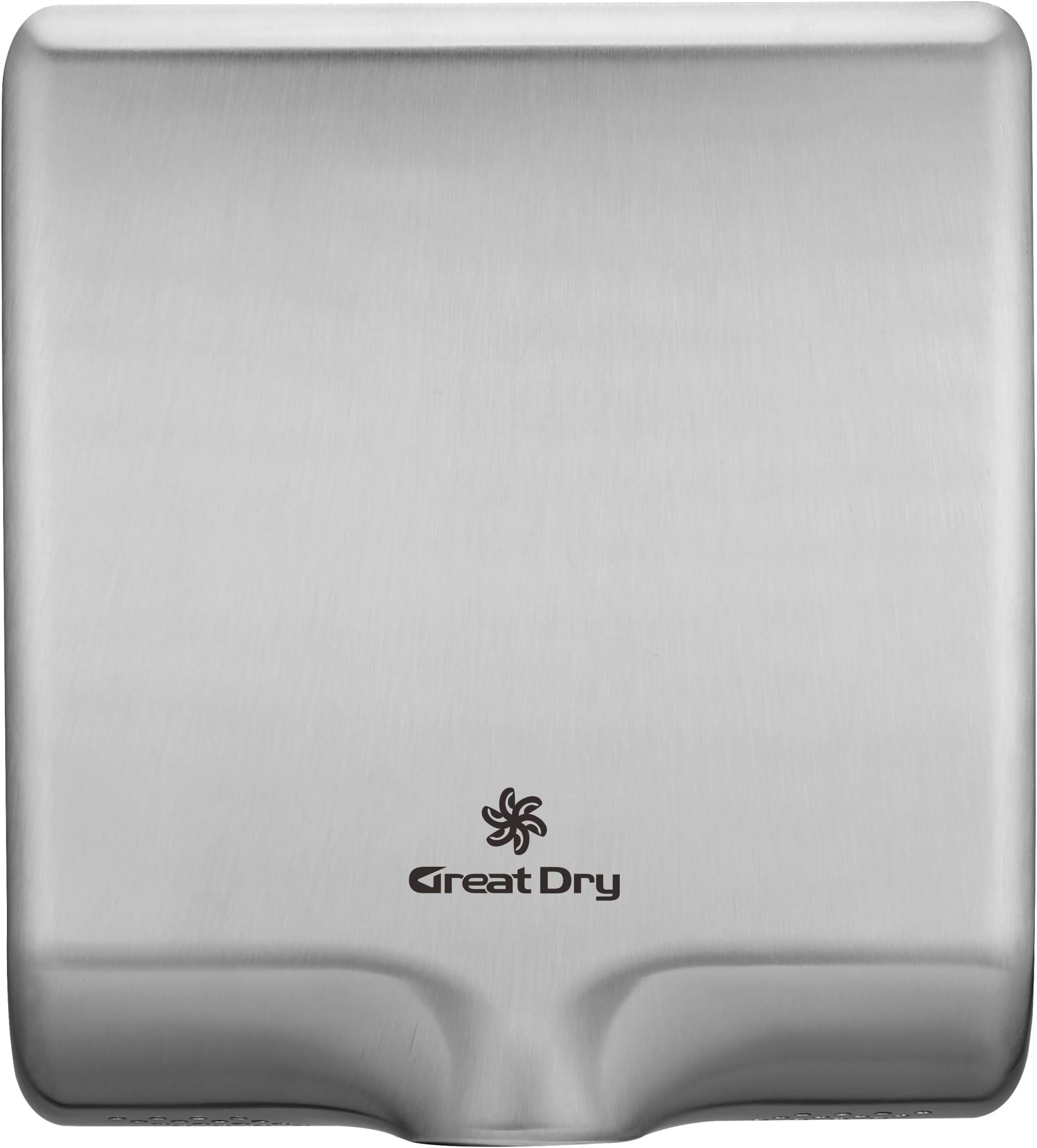 Great Dry Super Slim Commercial Automatic Air Hand Dryer High Speed Heavy Duty 1000W Industrial Hands Dryer Stainless Steel Shell, Low Noise, Easy Installation (Brushed Stainless Steel)