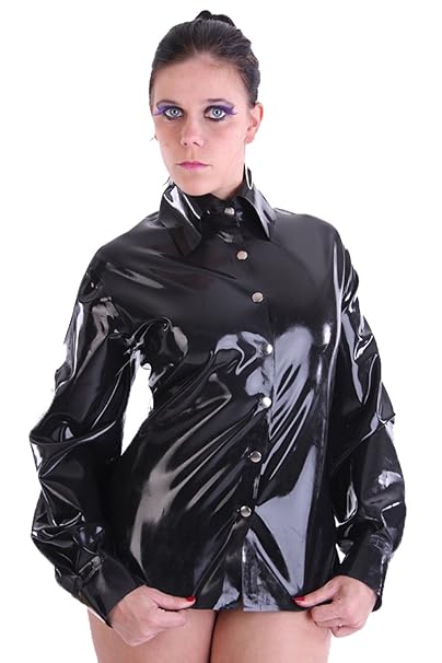 Geklebte Latex Gummi Klassische Bluse