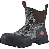 Showave Men's Short Rubber Boots Waterproof Rain Boots Insulated Working Booties with Comfortable Sports Sole