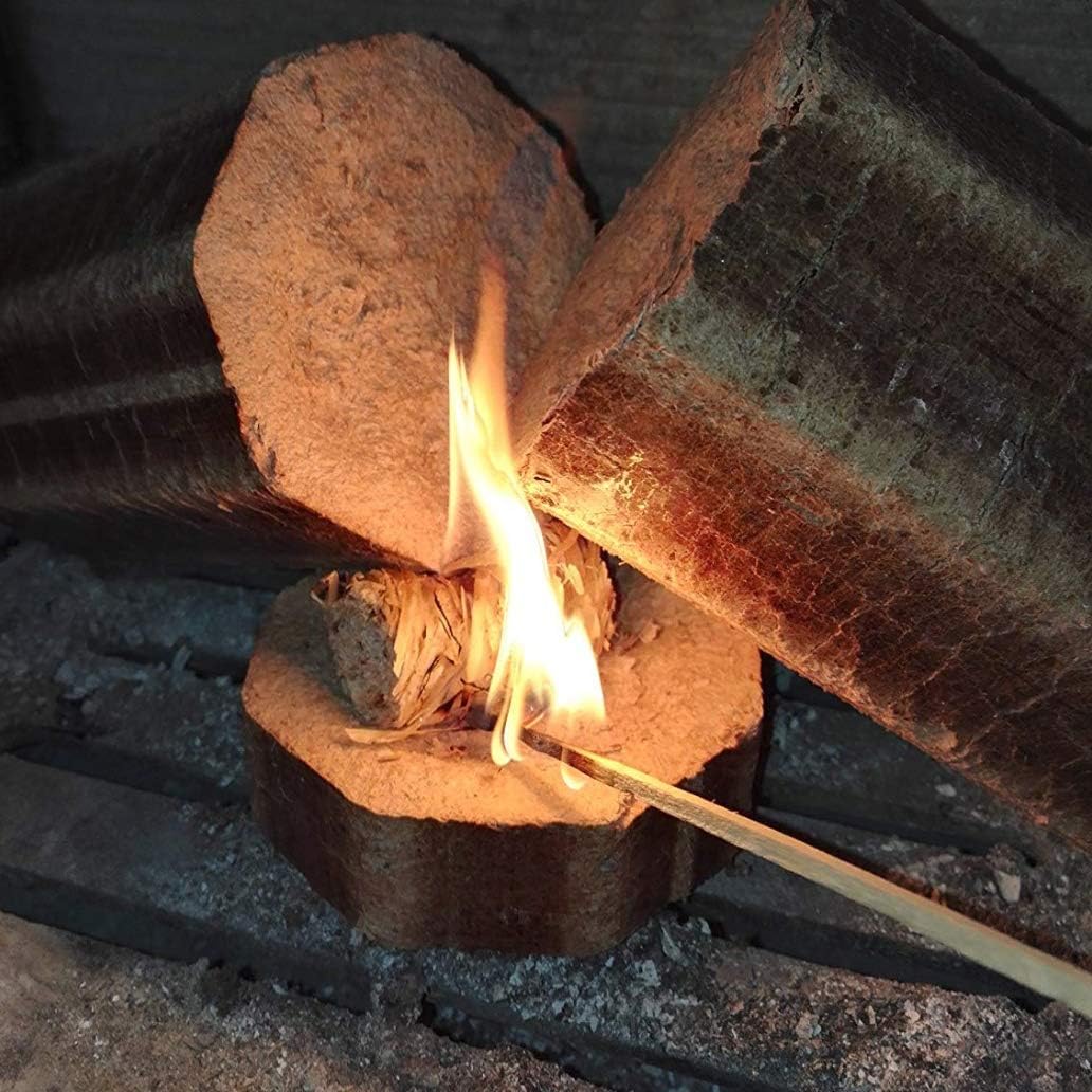 Veksun Fire Starters,Charcoal Starters Wood Wool Duraflame Long Burning Natural Kindling for Fireplace,Campfire,Fire Pit, BBQ Grill,Wood Pellet Stove,Log Burner,Pizza Oven,Smokers 32 Pcs: Sports & Outdoors