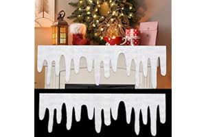 Augshy 4 Piece Snow Blanket Christmas Decorations, 120 x 36 cm Artificial Snow Mat Christmas Decorations for Snow Cotton Deco