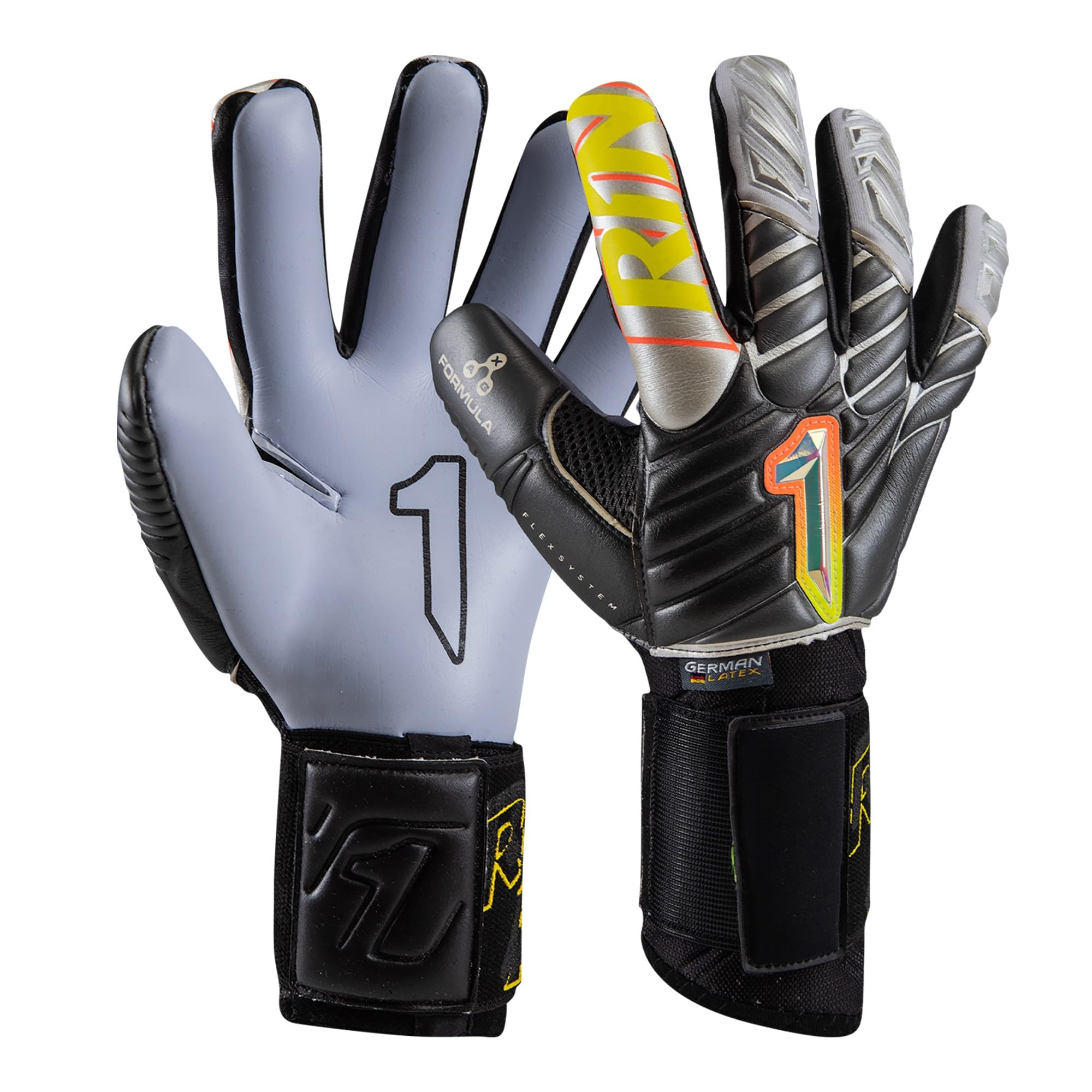 Rinat Goalkeeper Gloves Goalkeeper GK Pro, Grey, Adult, Unisex, Size 11