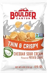 Boulder Canyon Thin & Crispy Cheddar Sour Cream Potato Chips, 6 OZ