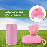 Nineaccy Biodegradable Pink Dog Poo Bags with Lavender Scent Dispenser 300 view 2