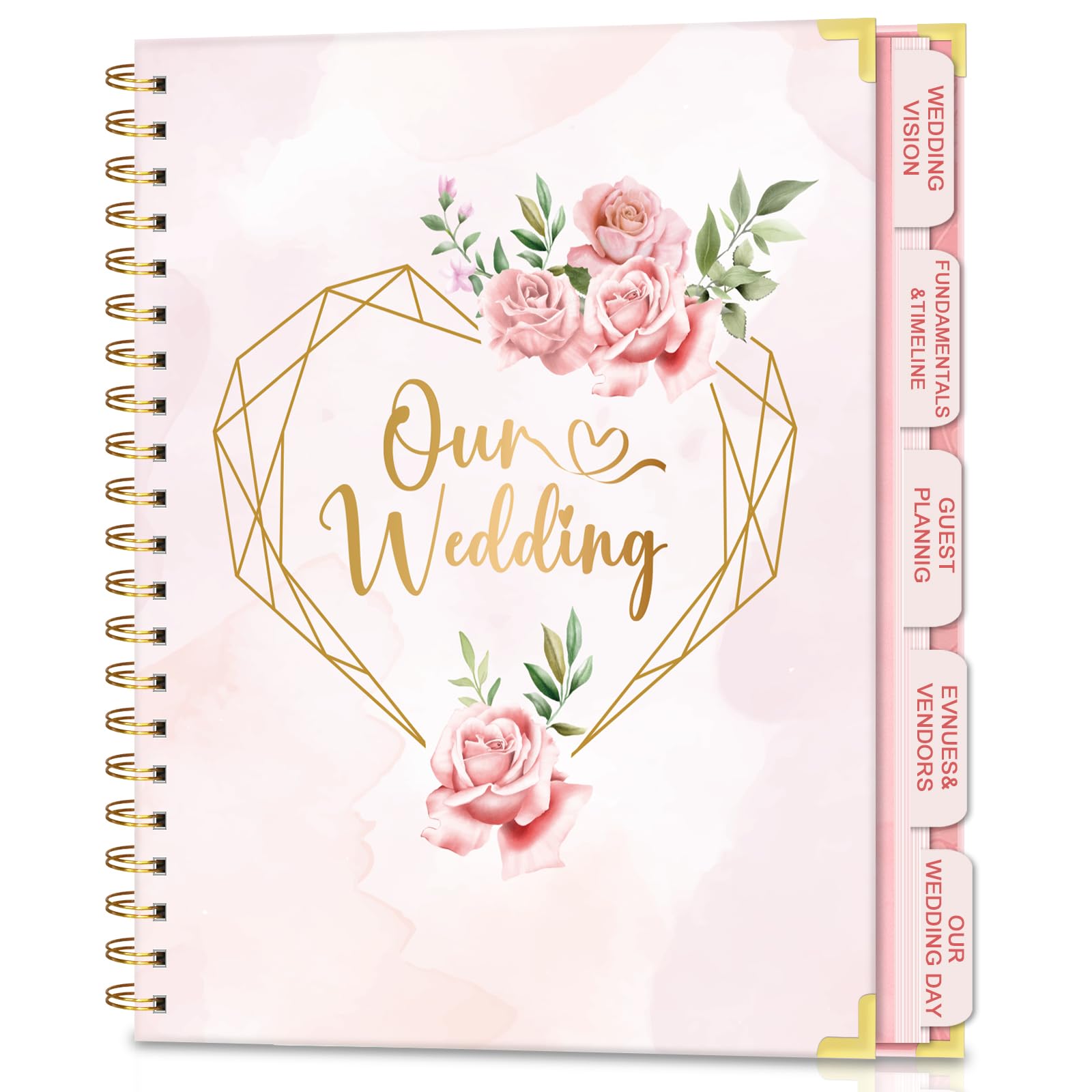 Wedding Planner For Bride-Bridal Wedding Planning binder With 5 Tabbed ...