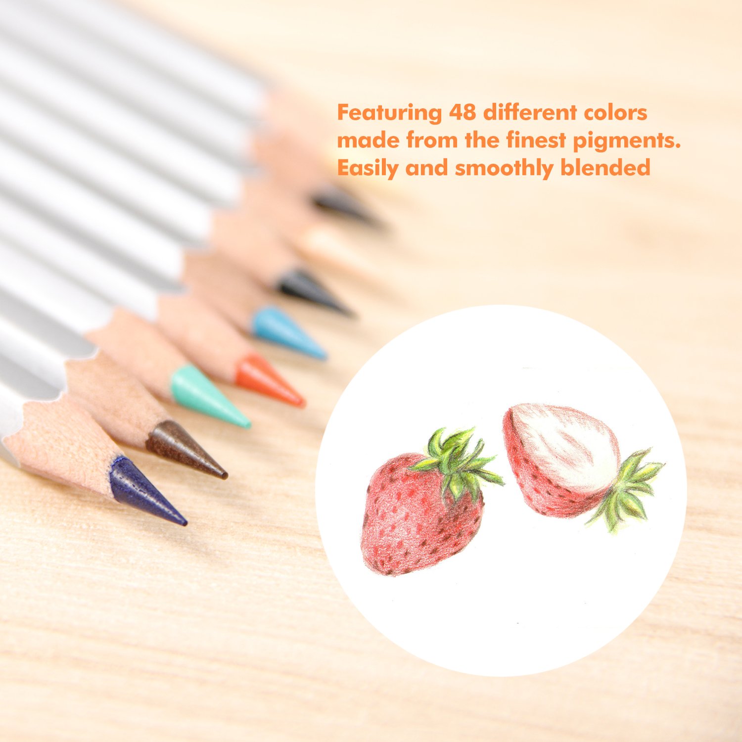 Ohuhu Set di 48 Colori Matite Pittura Disegno Matite Multicolori per Artista Schizzo Colorare Giardino Segreto Assortiti Amazon Cancelleria e