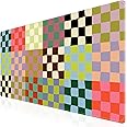 iCasso Checkered Desk Mat, XXL Large Mouse Pad with Stitched Edges, Keyboard Pad Mouse Mat for Computer (Retro Checkered)