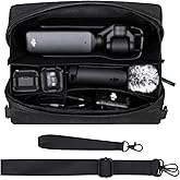 Lacdo Carrying Case for DJI Osmo Pocket 3, Carrying Bag for DJI Osmo Pocket 3 Creator Combo Accessories, Portable Travel Storage Bag Osmo Pocket 3 Case, All in One Carry Bag with Shoulder Strap, Black