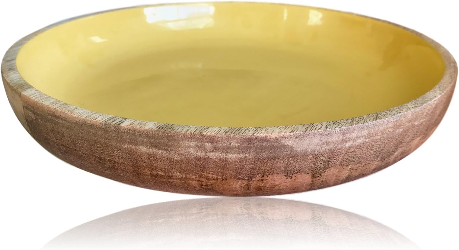 Large Mango Wood Fruit Bowl by Kauri Design Decorative